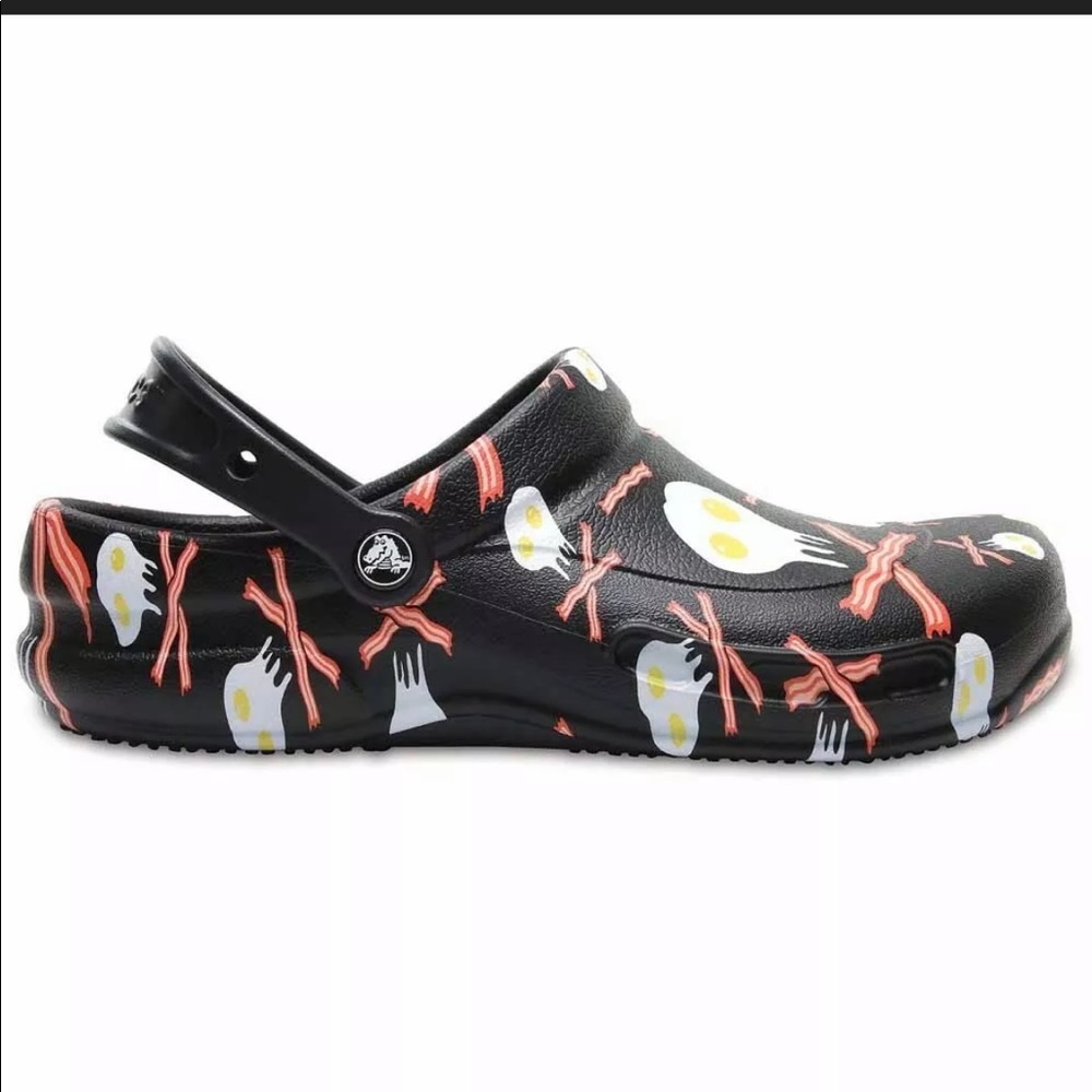 Crocs Bistro Graphic Clog Black Eggs Bacon Unisex - Picture 10 of 10